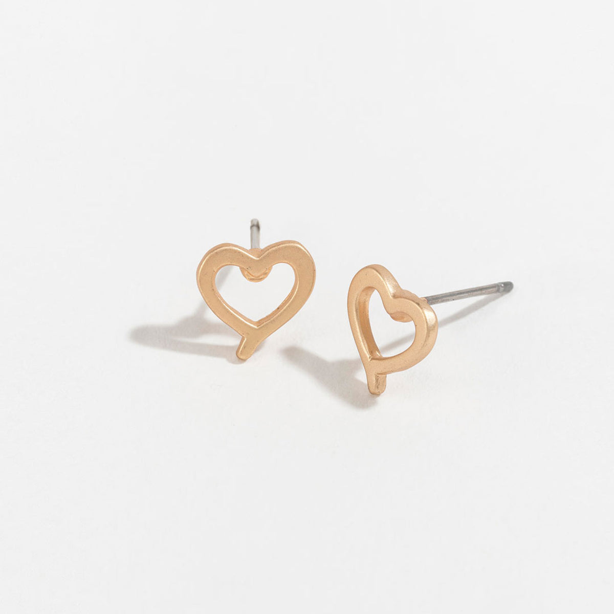 Stud Buds Gold Heart Stud Earrings