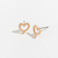 Stud Buds Gold Heart Stud Earrings