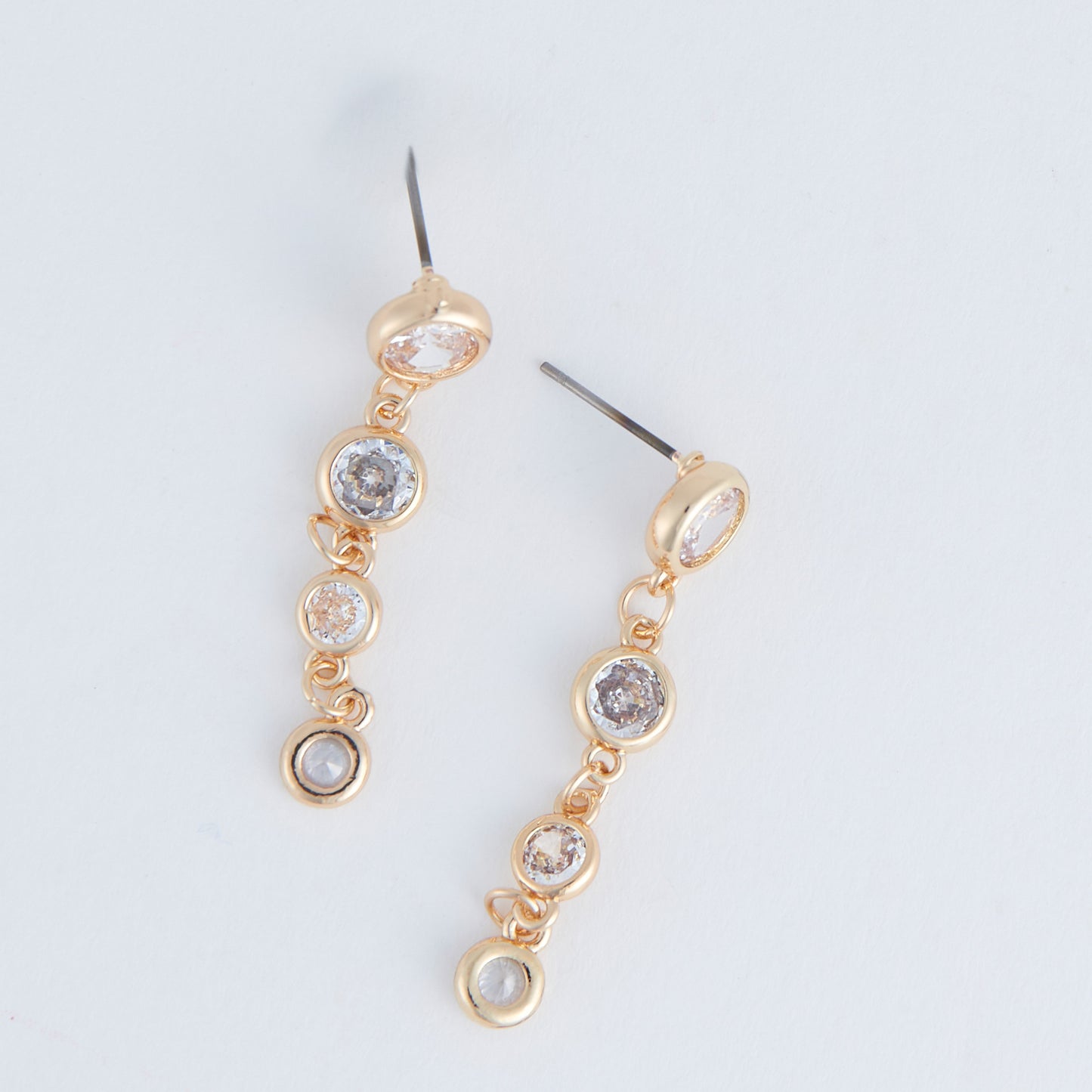 Dazzler Linked Cubic Zirconia Drop Earrings