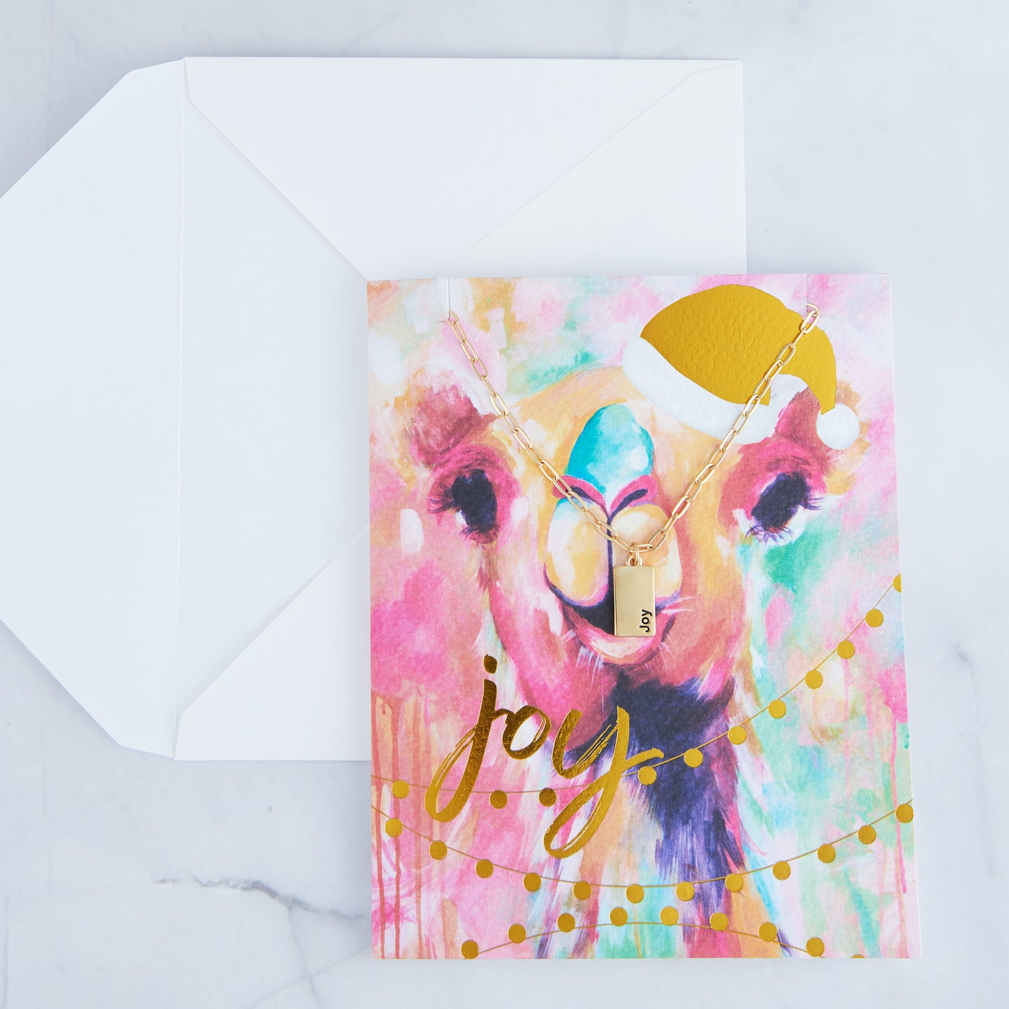 Amira Joy Greeting Card with Pendant Necklace