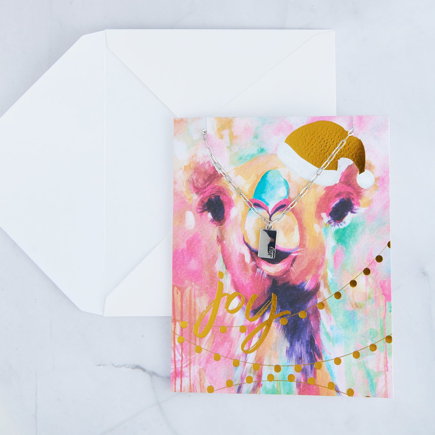 Amira Joy Greeting Card with Pendant Necklace
