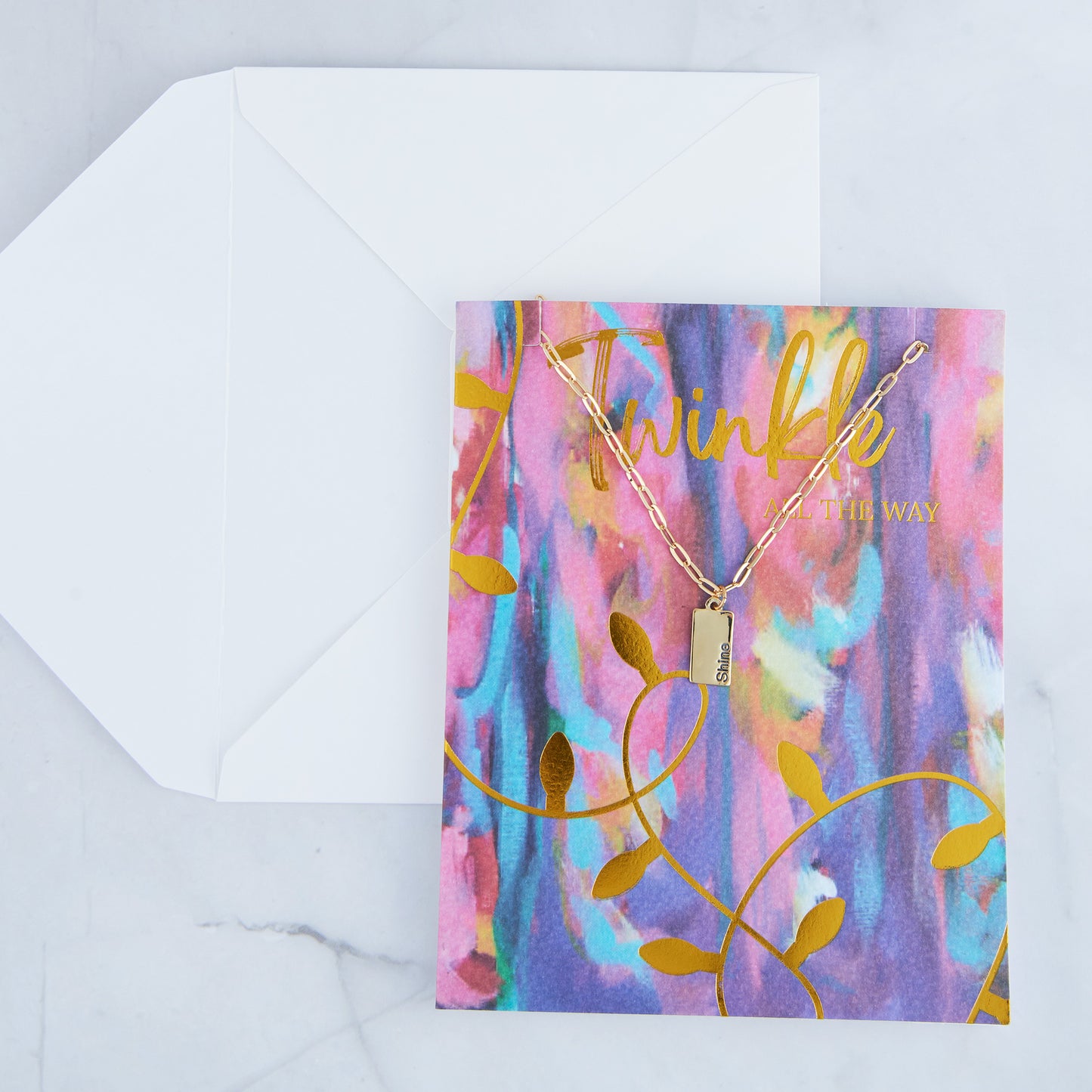 Amira Twinkle Greeting Card with Pendant Necklace