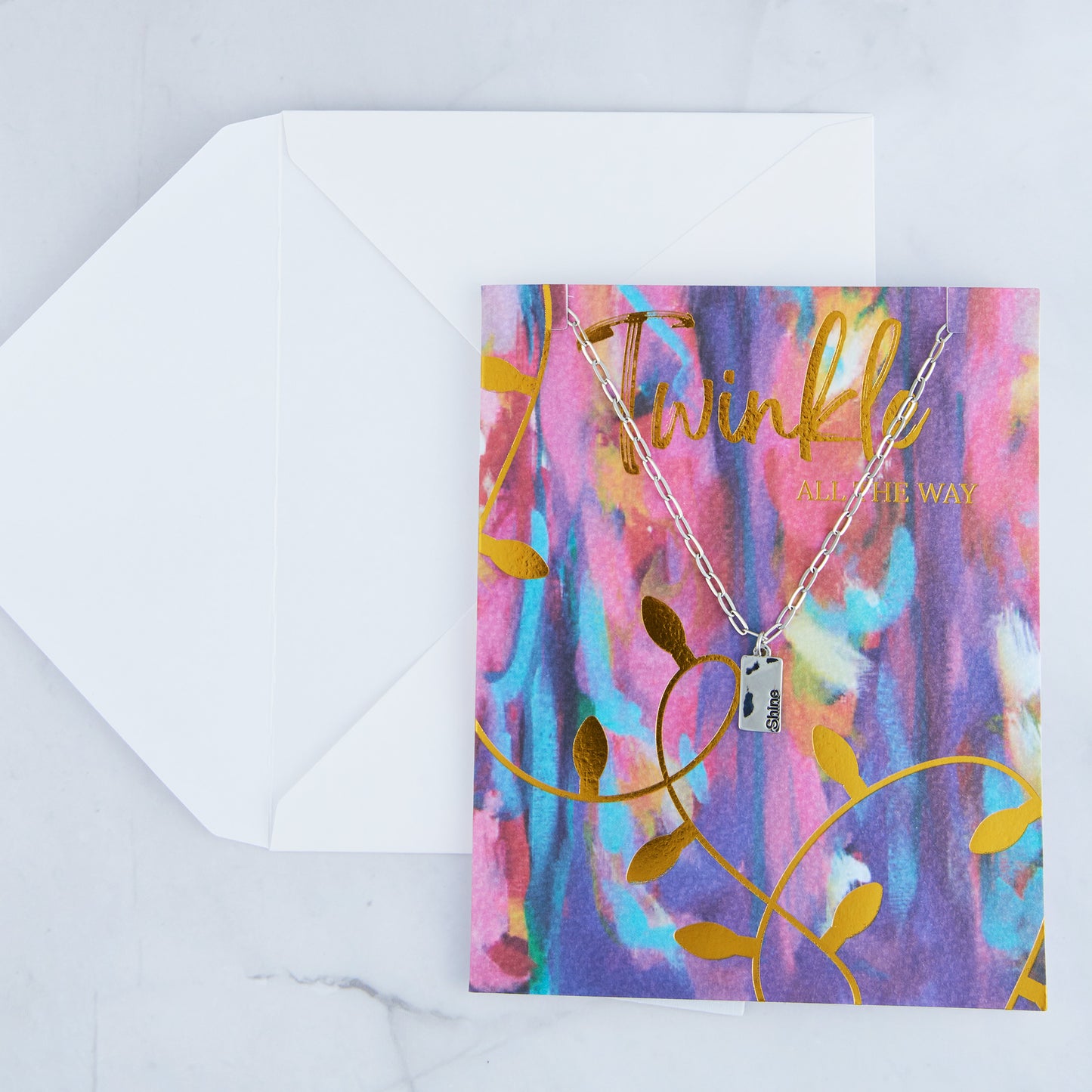 Amira Twinkle Greeting Card with Pendant Necklace