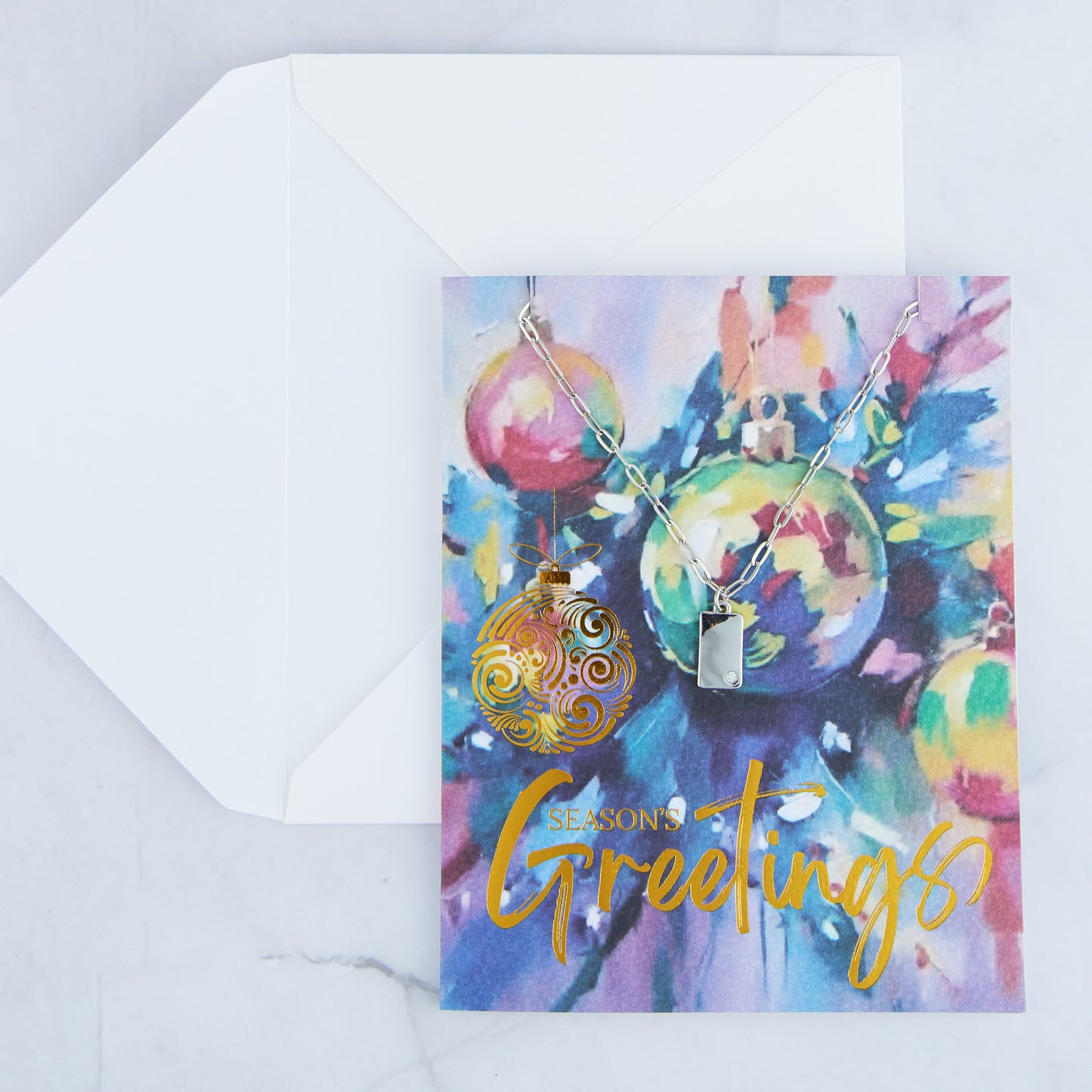 Amira Season's Greetings Greeting Card with Pendant Necklace