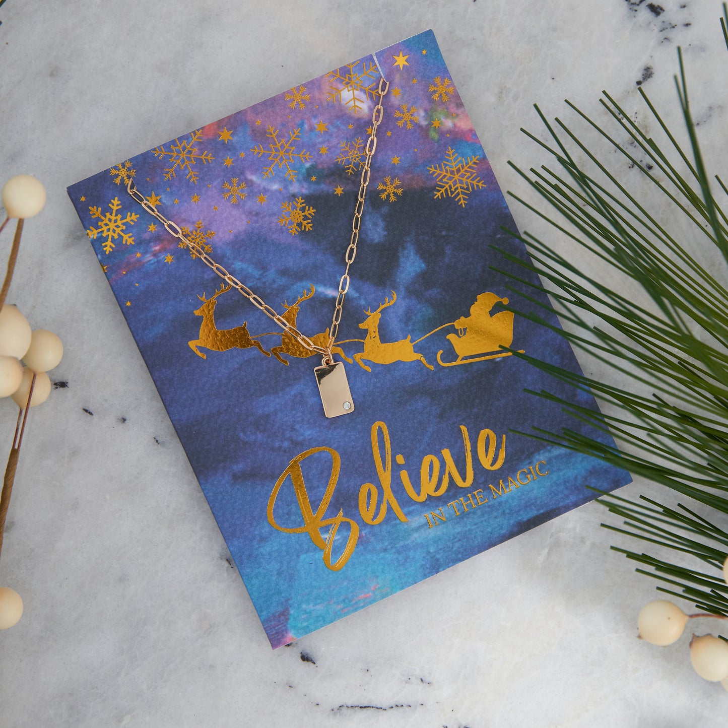 Amira Believe Greeting Card with Pendant Necklace