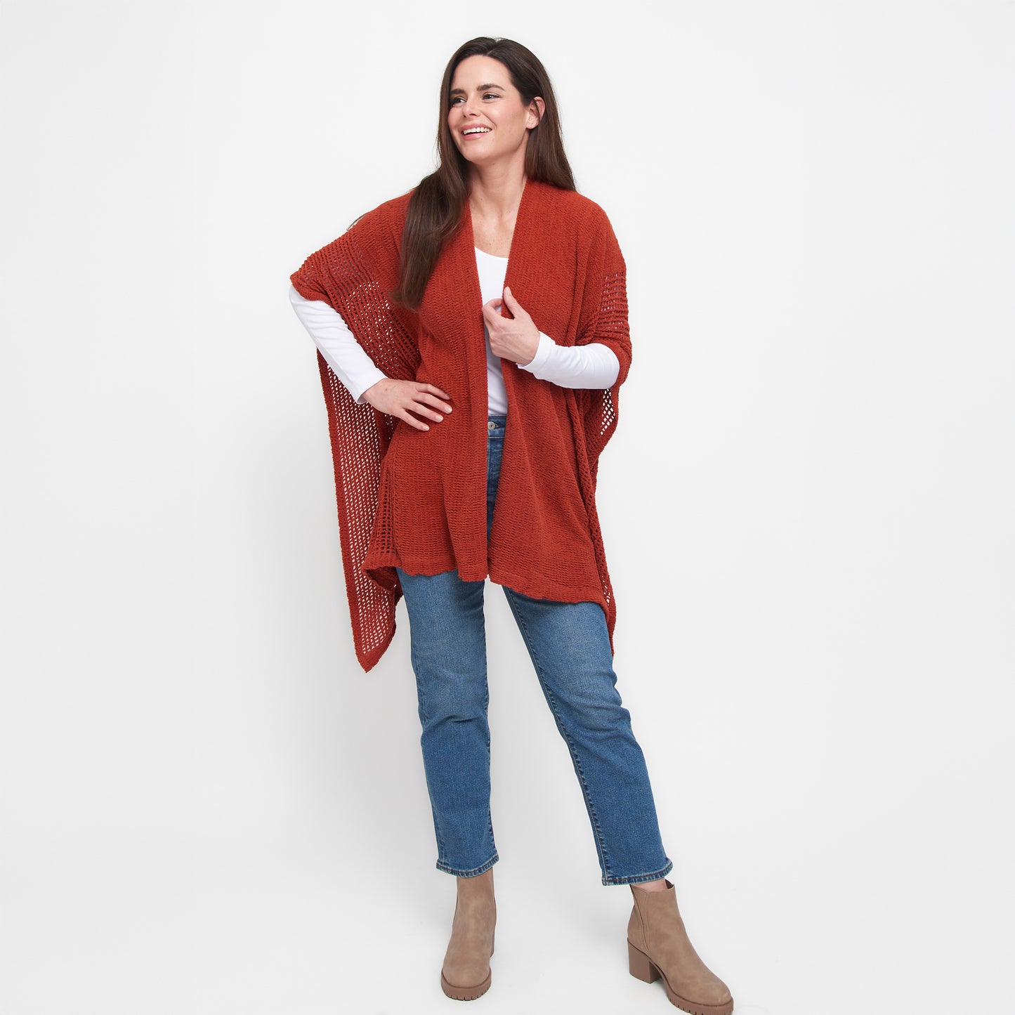 Presley One Size Open Sweater Knit Wrap
