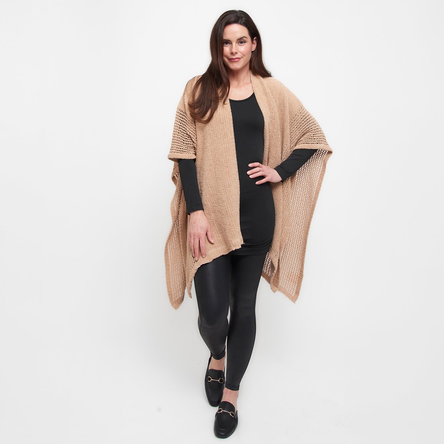 Presley One Size Open Sweater Knit Wrap