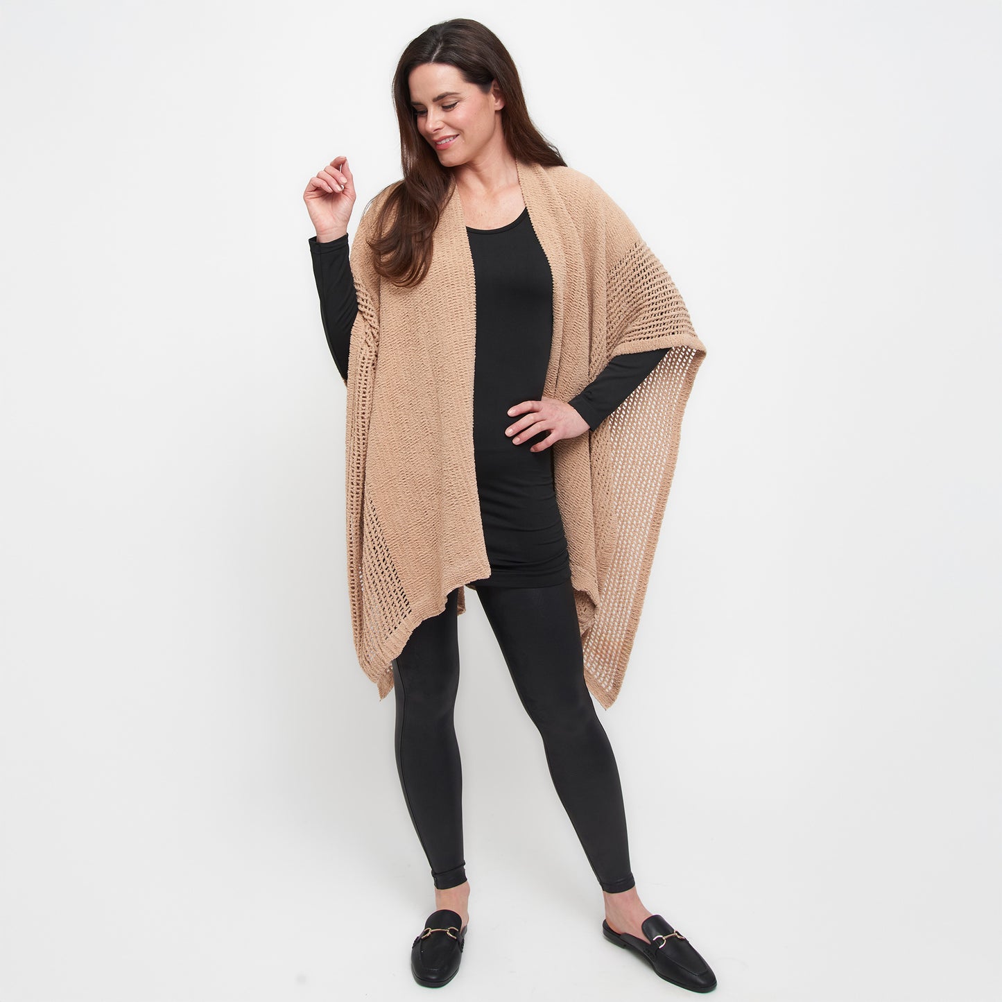 Presley One Size Open Sweater Knit Wrap