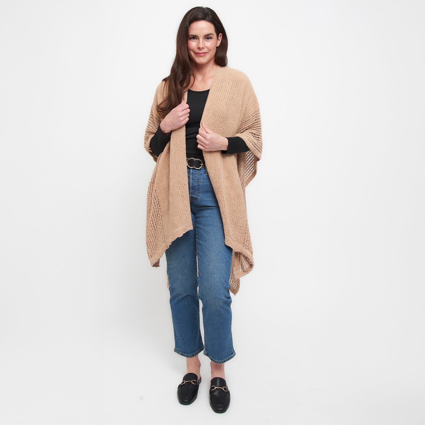Presley One Size Open Sweater Knit Wrap