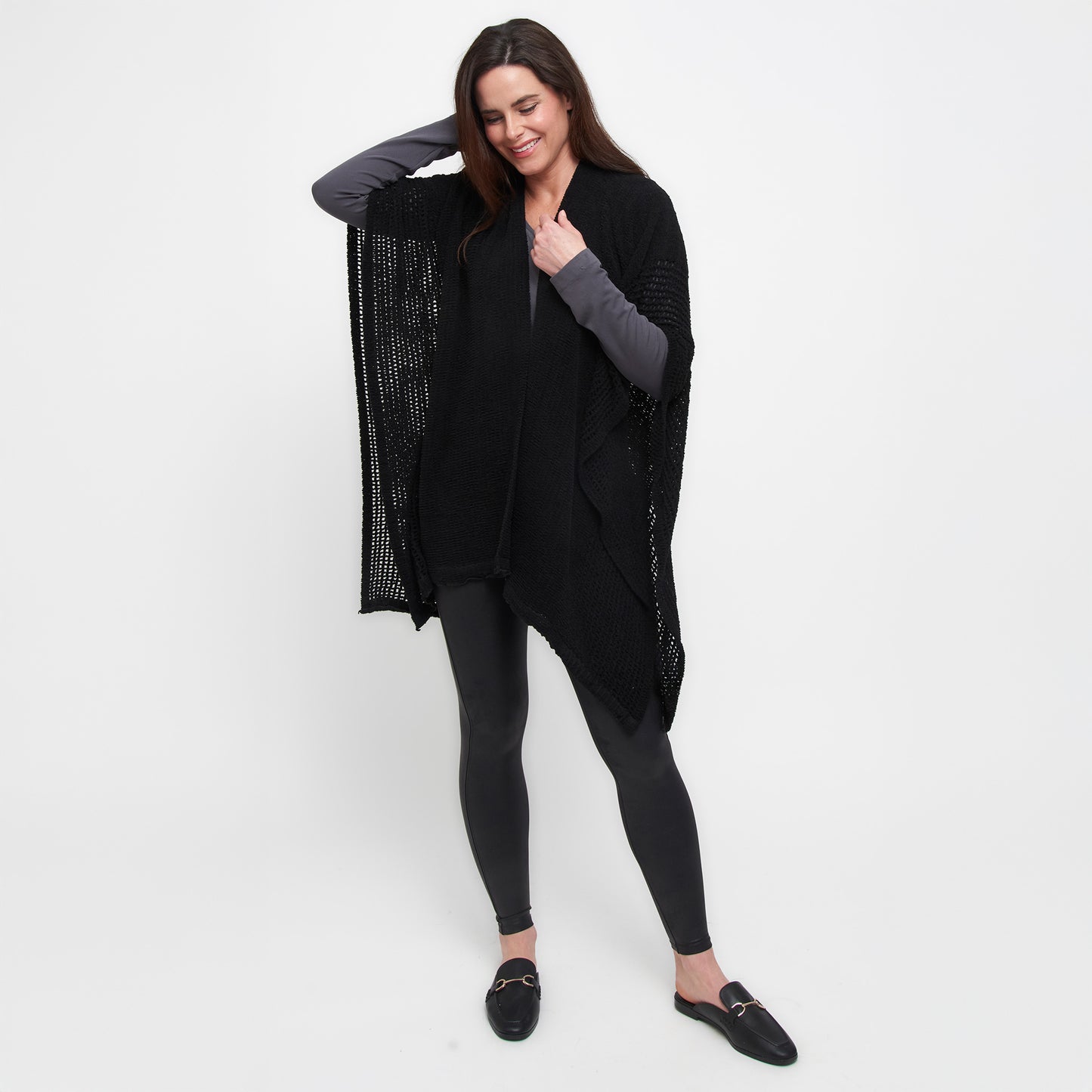 Presley One Size Open Sweater Knit Wrap