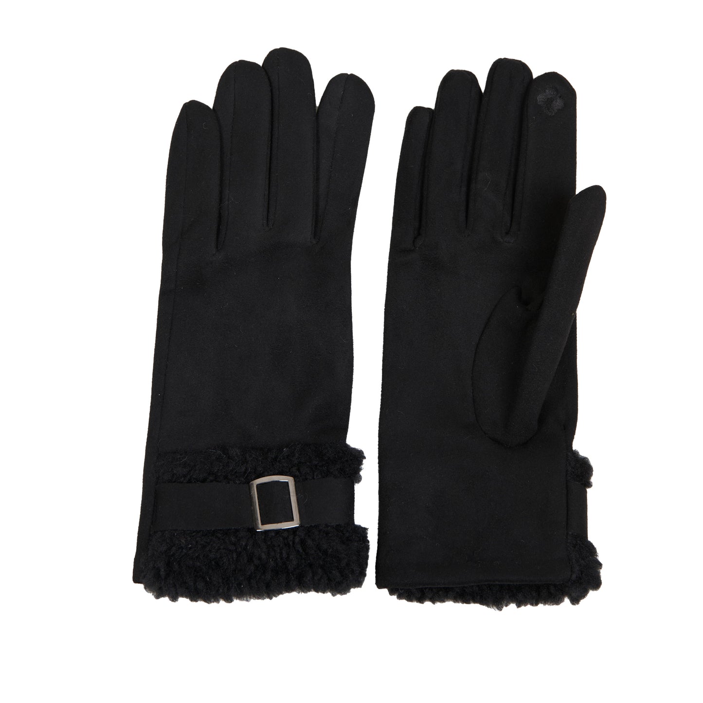 Morgan Teddy Bear Cuff Texting Winter Gloves