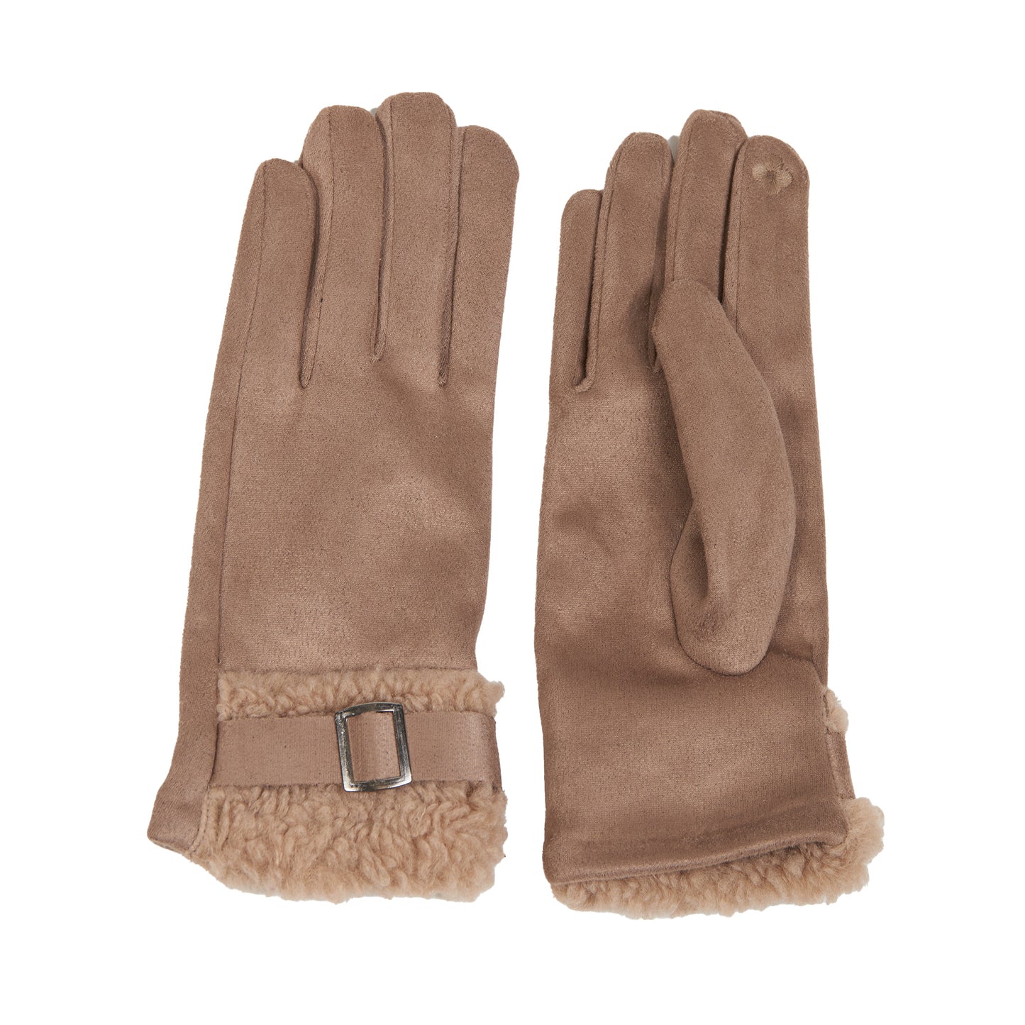 Morgan Teddy Bear Cuff Texting Winter Gloves