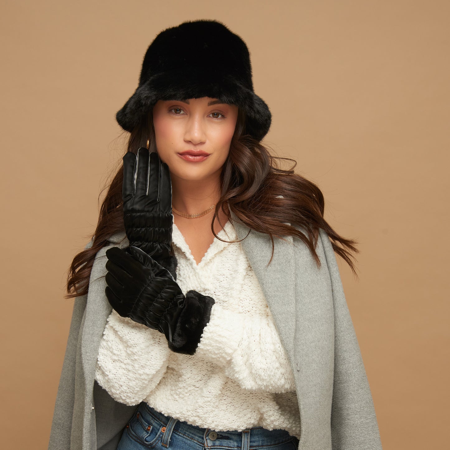 Spencer Faux Fur Winter Bucket Hat