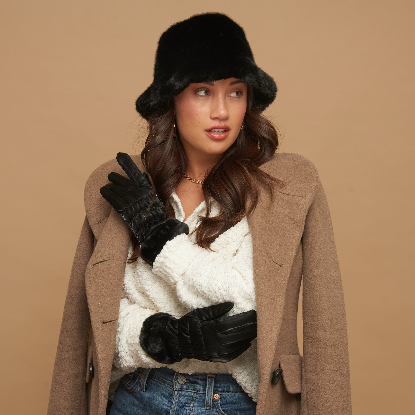 Spencer Faux Fur Winter Bucket Hat