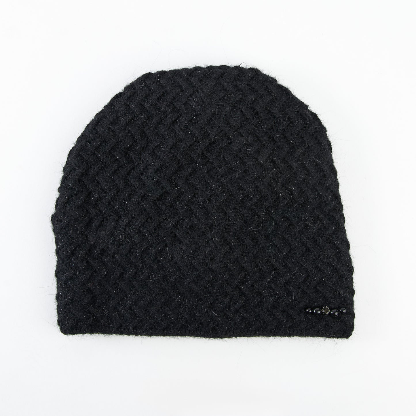 Andi Wool Blend Herringbone Winter Beanie Hat