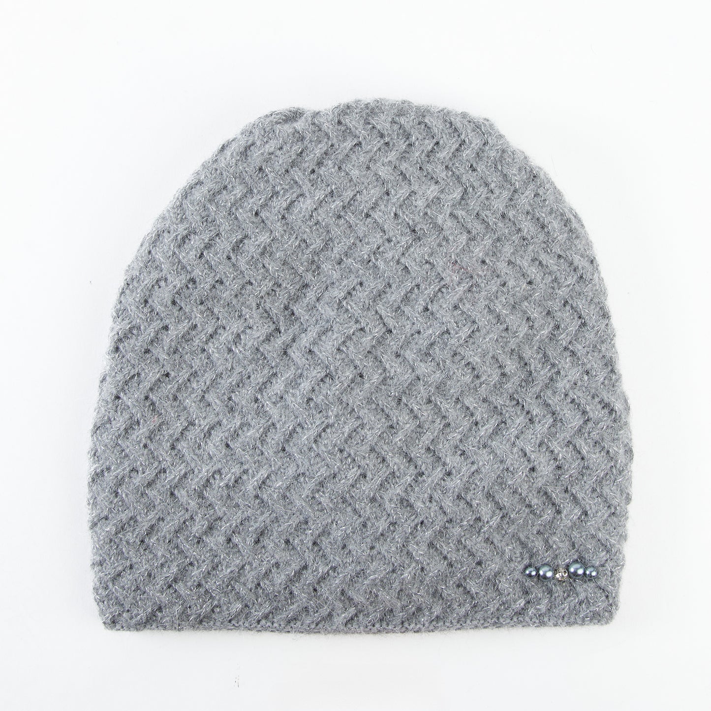 Andi Wool Blend Herringbone Winter Beanie Hat