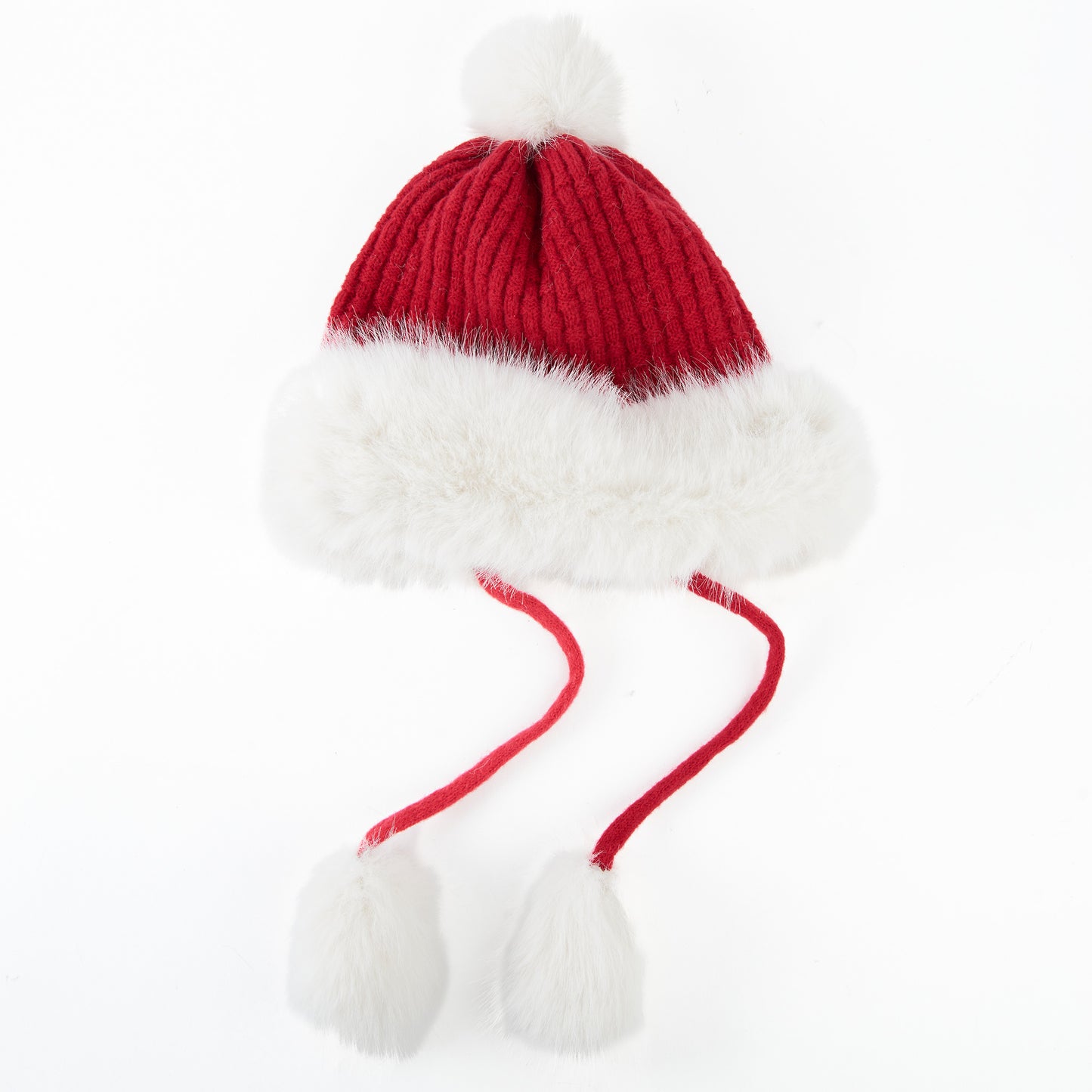Natalie Faux Fur Pom and Tassel Winter Hat