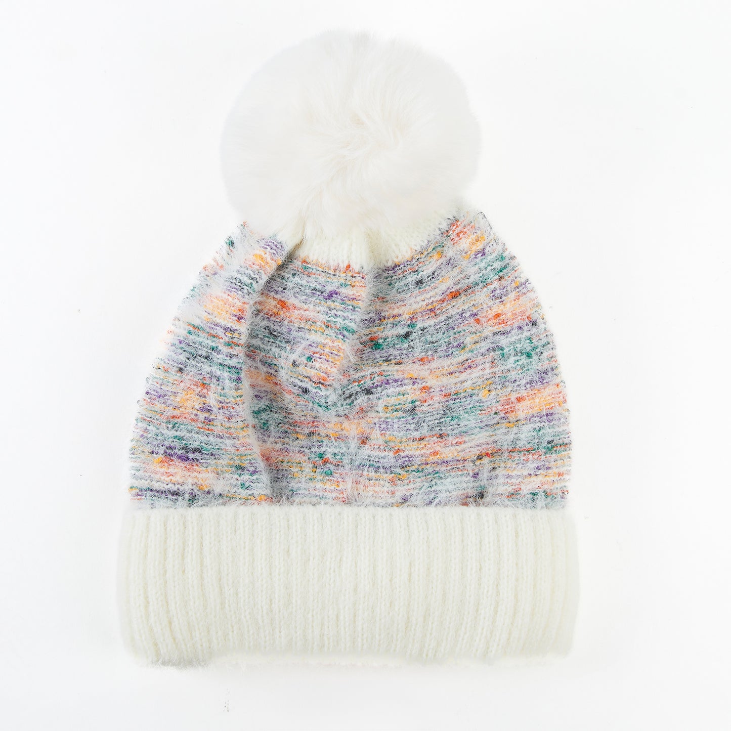 Kirry Knit Flecked Pom Winter Beanie Hat