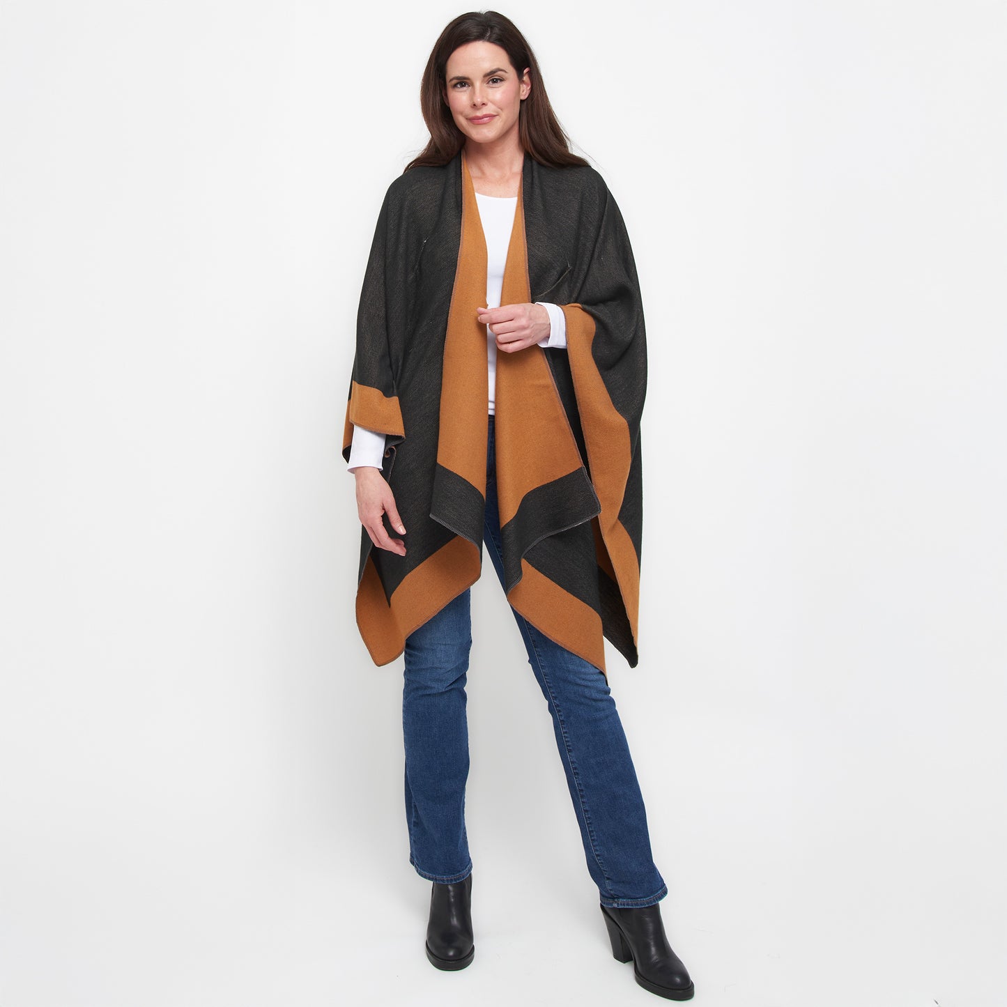 Mackenzie Reversible One Size Open Front Wrap