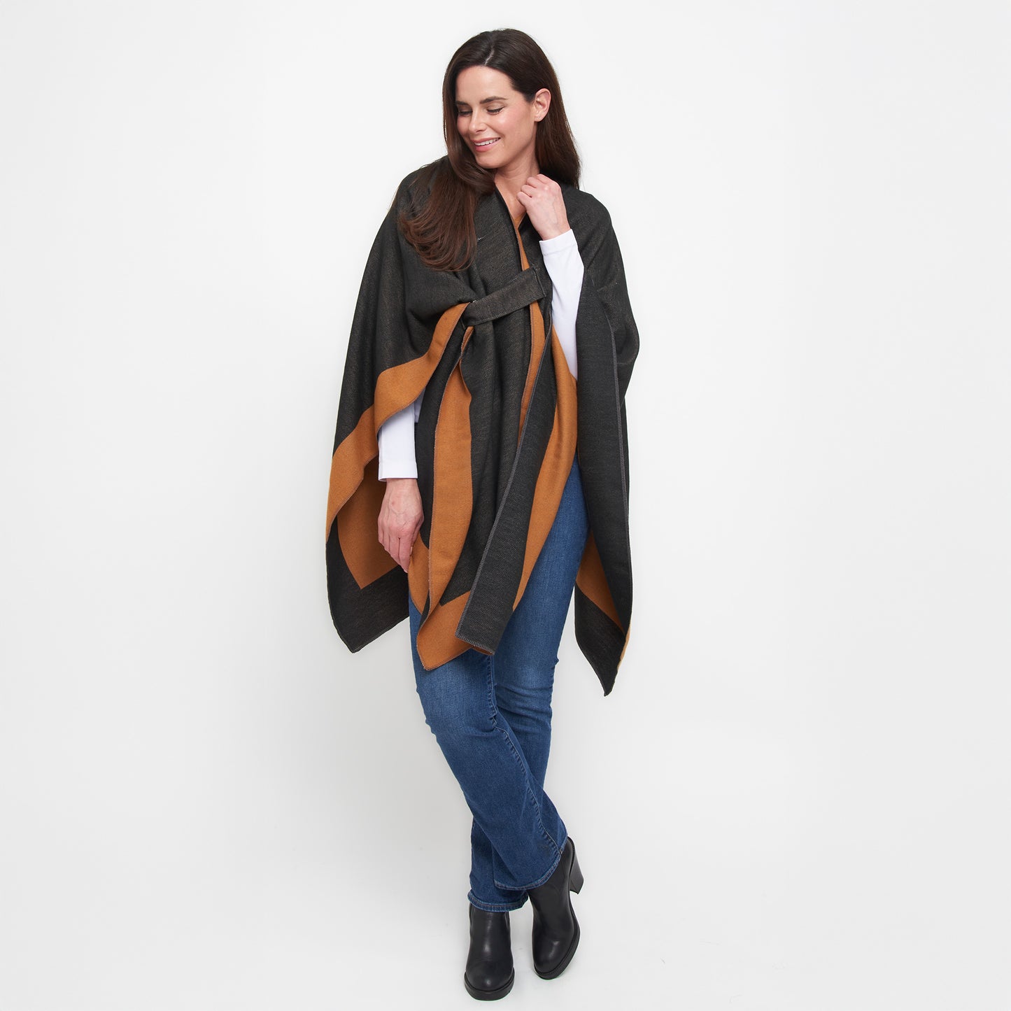 Mackenzie Reversible One Size Open Front Wrap