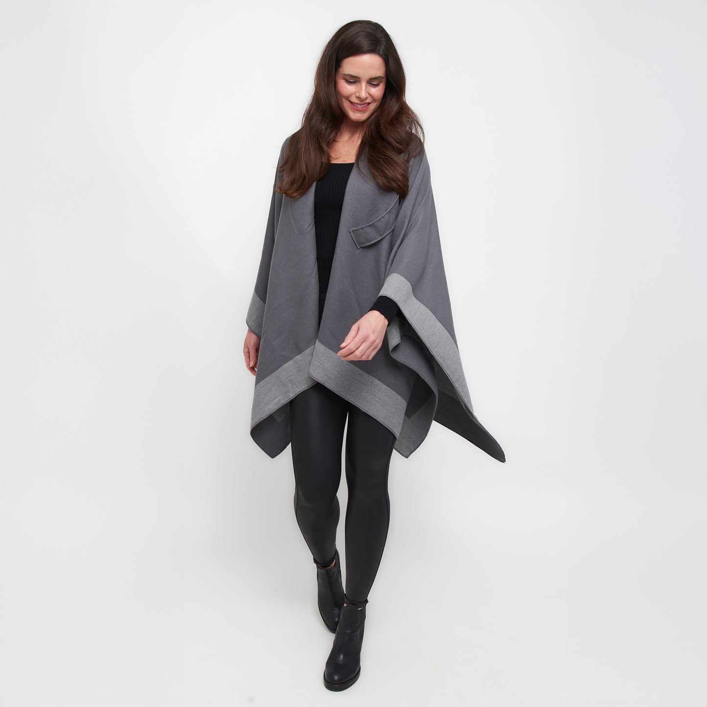 Mackenzie Reversible One Size Open Front Wrap