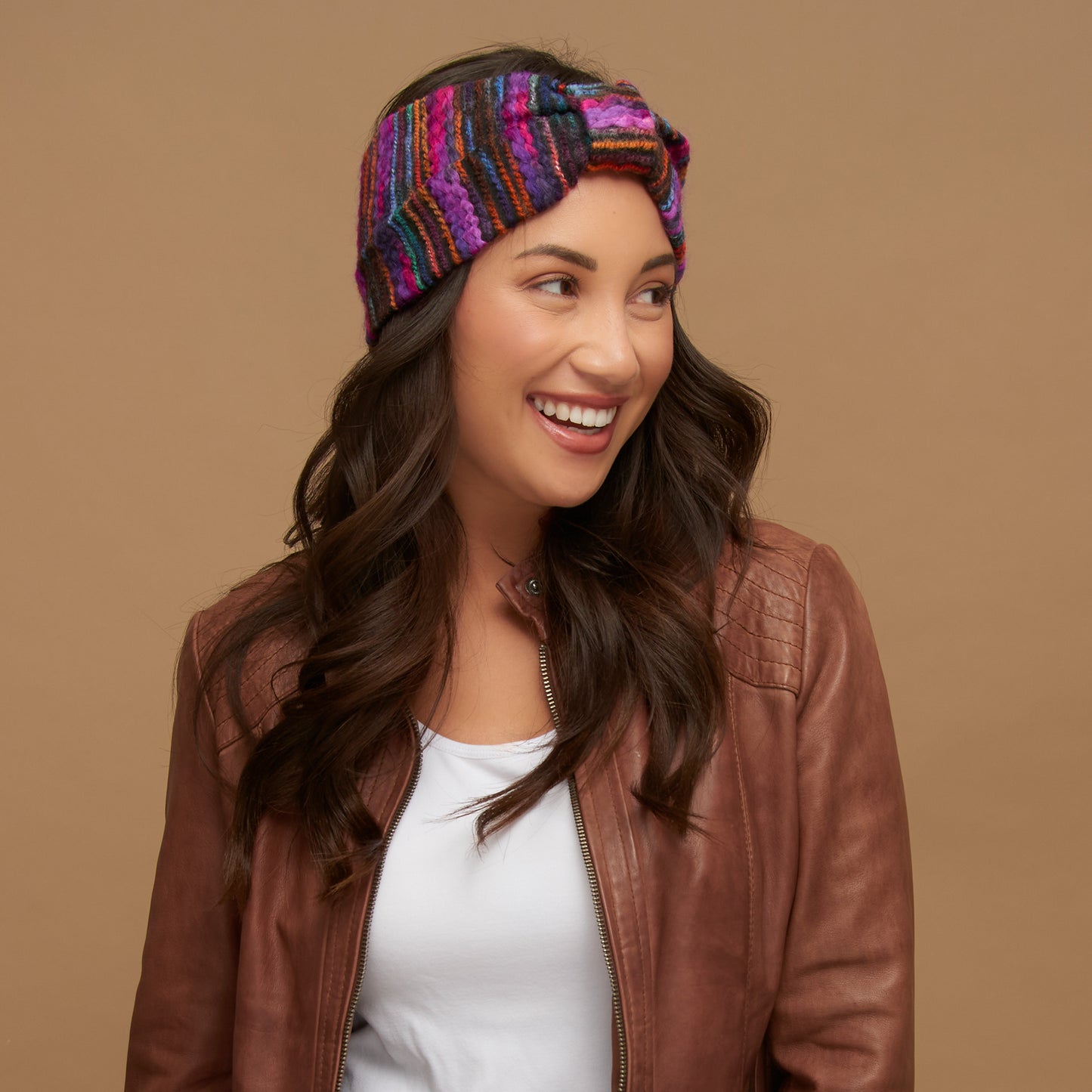 Emmy Striped Knotted Cold Weather Winter Fashion Headband