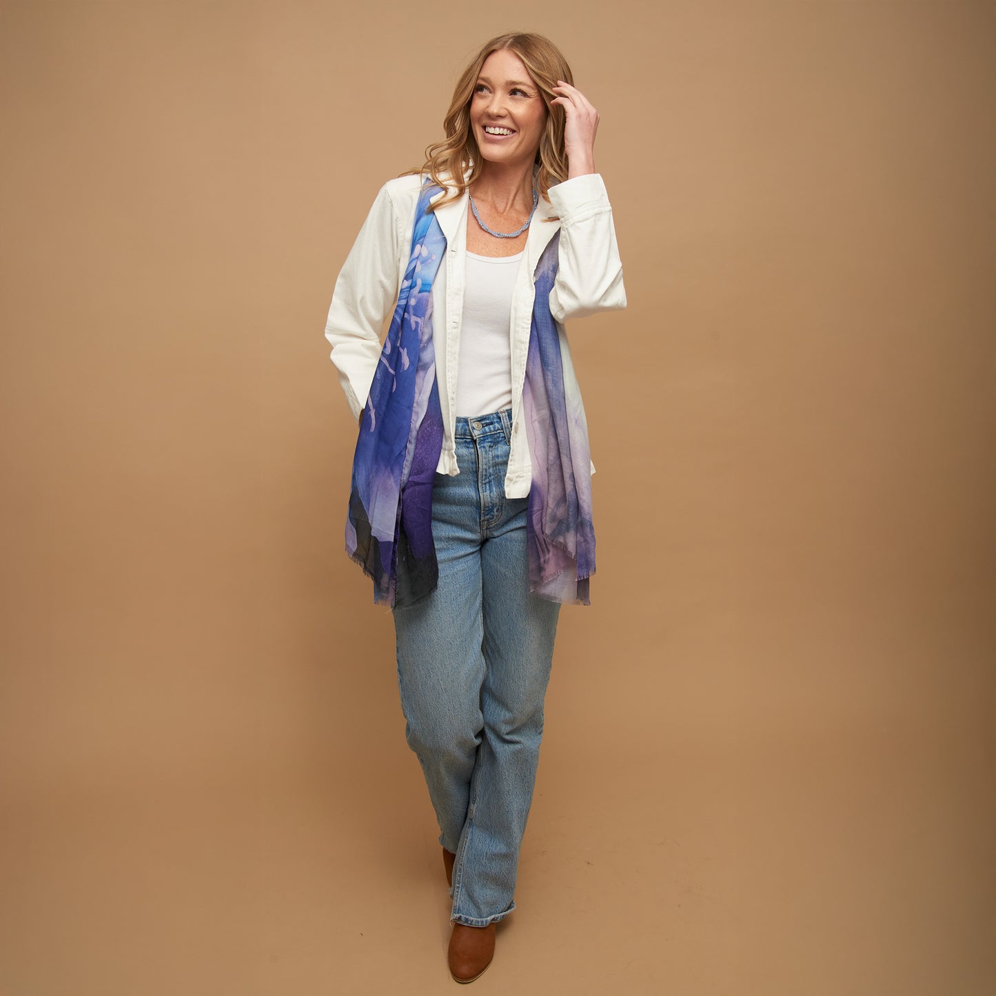Raelynn Abstract Floral Lightweight Fashion Scarf