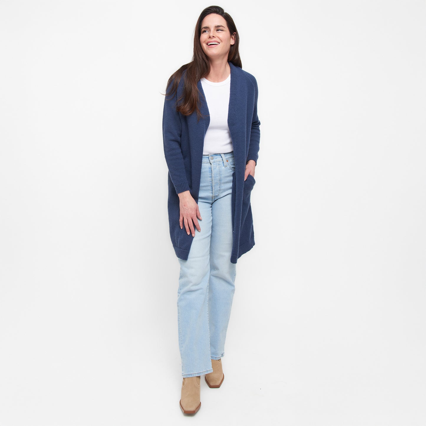 Madison Jade Knit Cardigan with Pockets