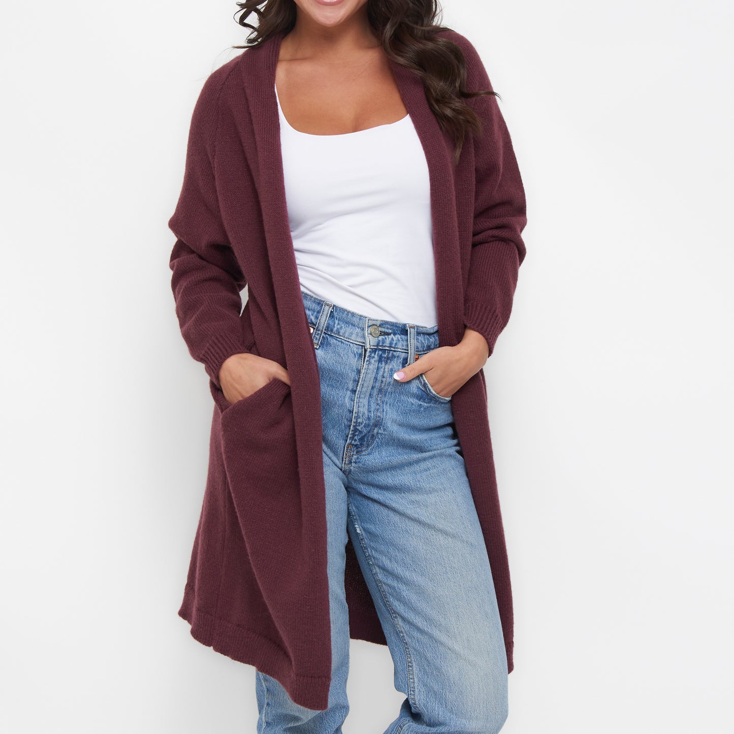 Madison Jade Knit Cardigan with Pockets