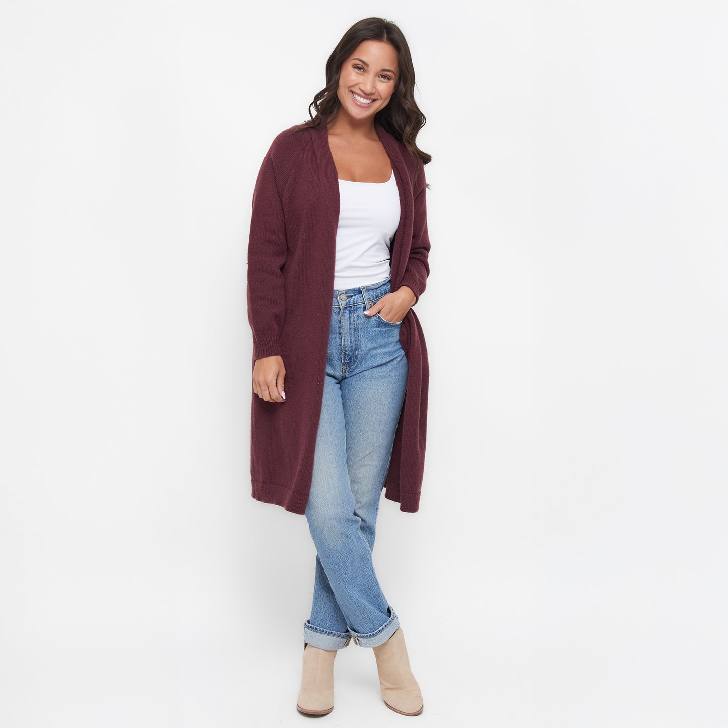 Madison Jade Knit Cardigan with Pockets