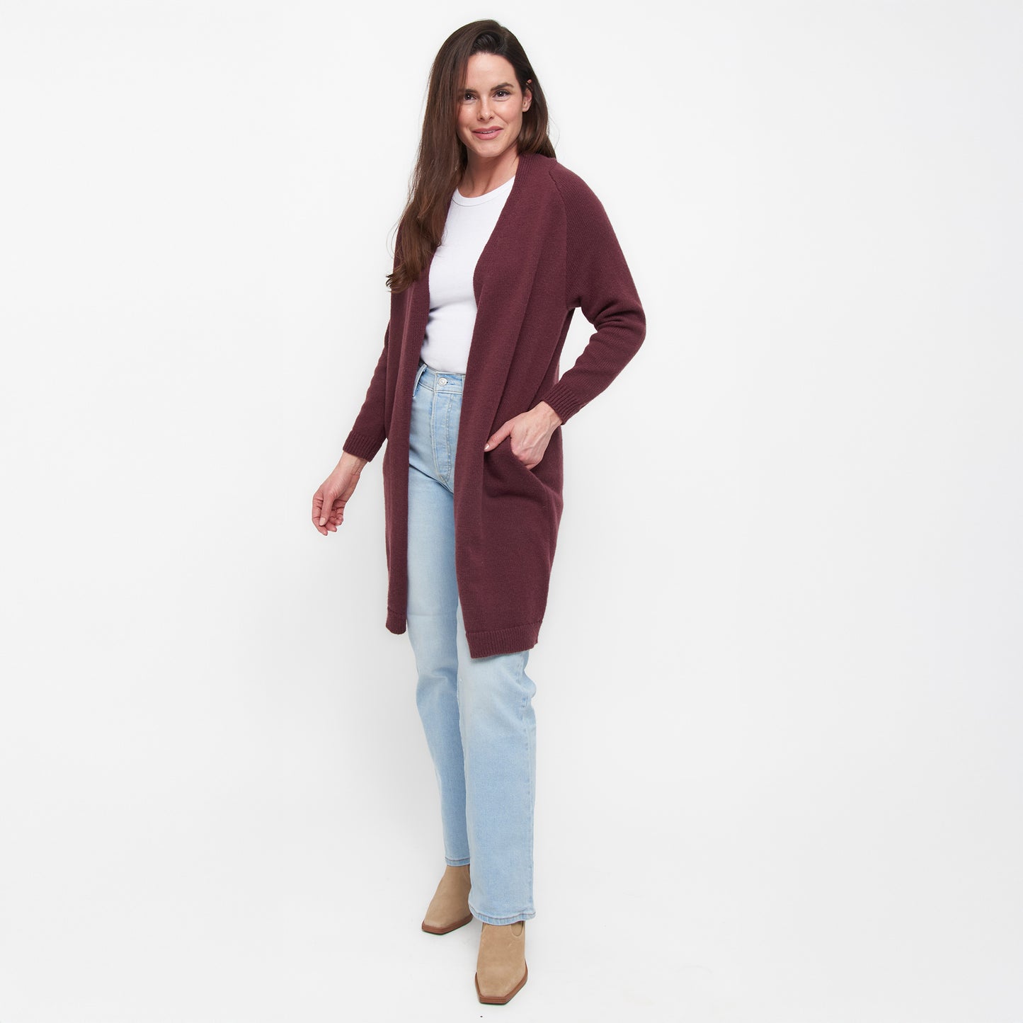 Madison Jade Knit Cardigan with Pockets