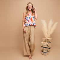 Tank Top Ayla Adjustable Wide Strap Patterned Shirt