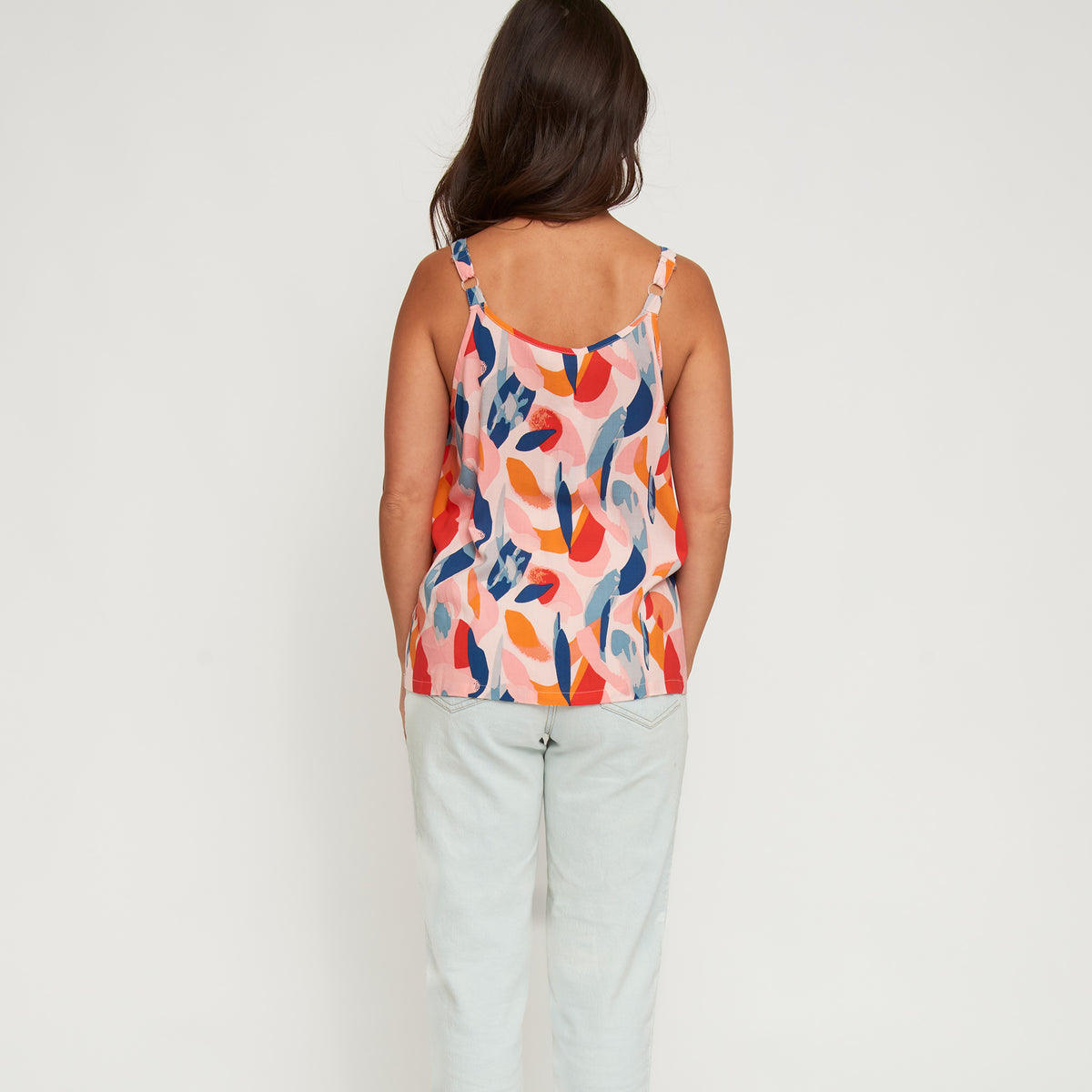 Tank Top Ayla Adjustable Wide Strap Patterned Shirt