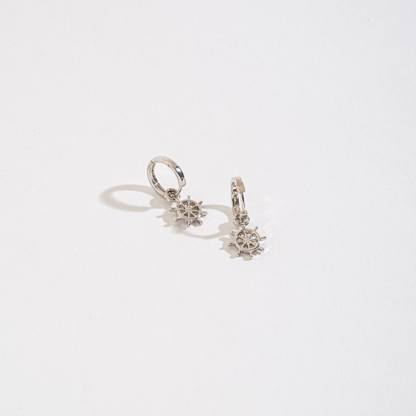 Nautical Themed Charm Hoop Earrings