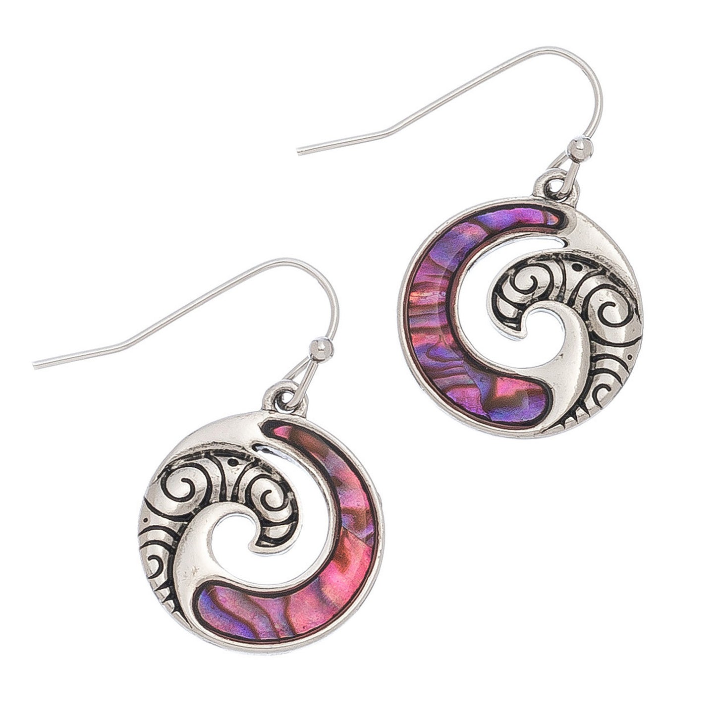 Abalone Icon Drop Earrings