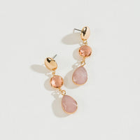 STONE AND GEM DROP EARRINGS