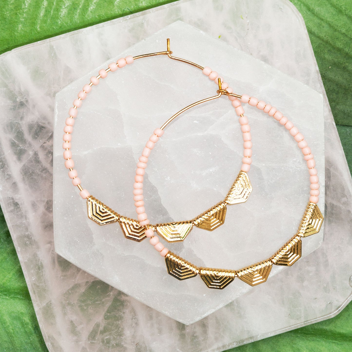 Ashli Beaded Filigree Hoop Earrings