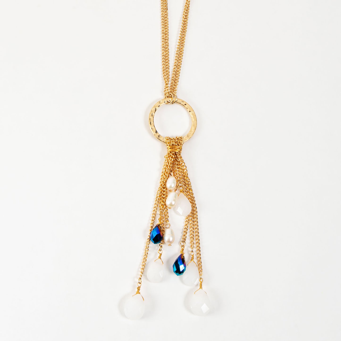 Thalia Gold Bead Cluster 24" Pendant Necklace