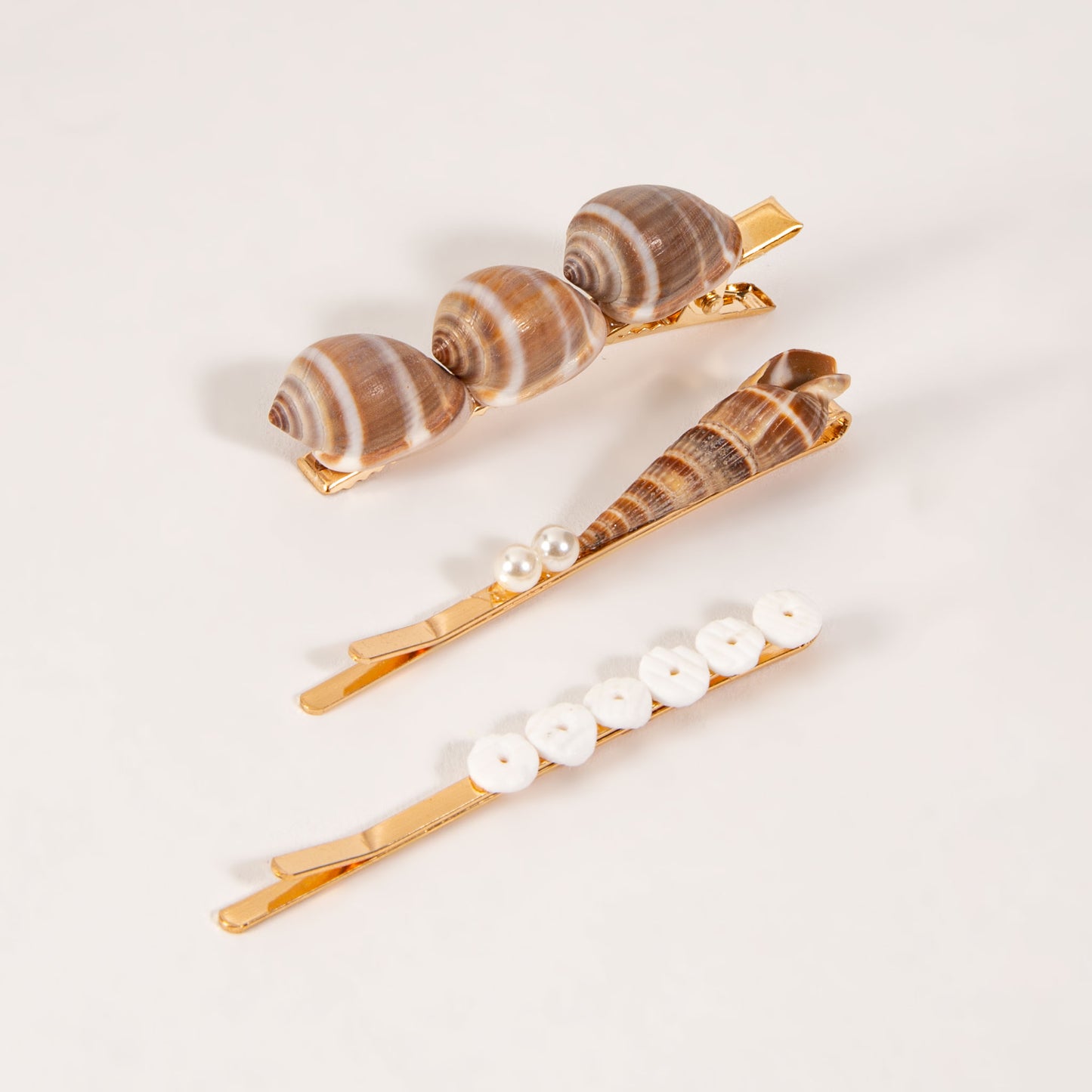 Apryl 3 Piece Blue Genuine Shell Fashion Hair Clips & Pin