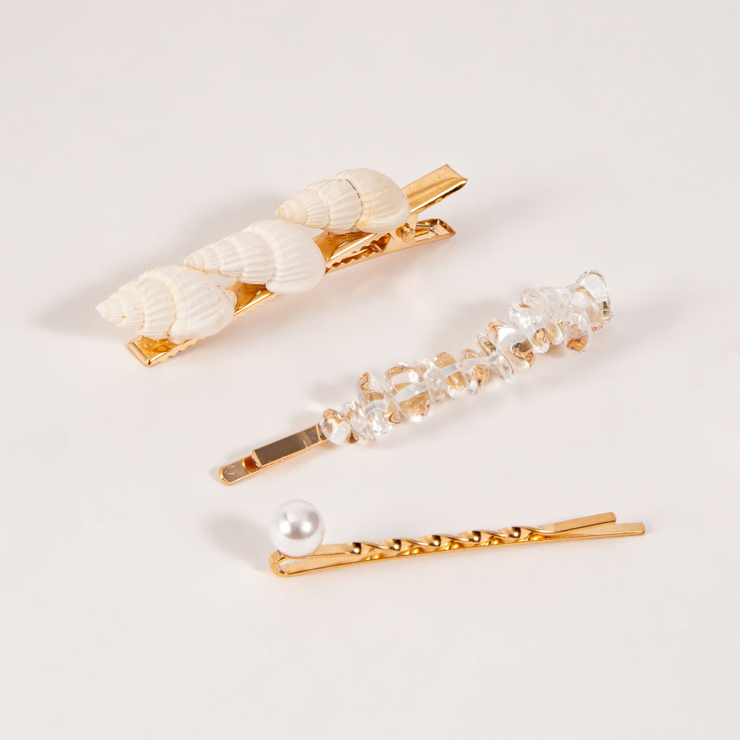 Apryl 3 Piece Blue Genuine Shell Fashion Hair Clips & Pin