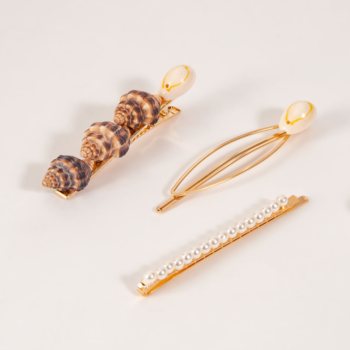 Apryl 3 Piece Blue Genuine Shell Fashion Hair Clips & Pin