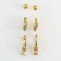 Narelle Waterproof Charm Hoop Earring Trio