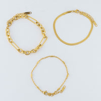 Narelle Waterproof Snake Chain Bracelet Set