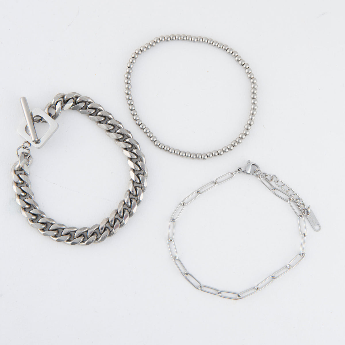 Narelle Waterproof Curb Chain Bracelet Set