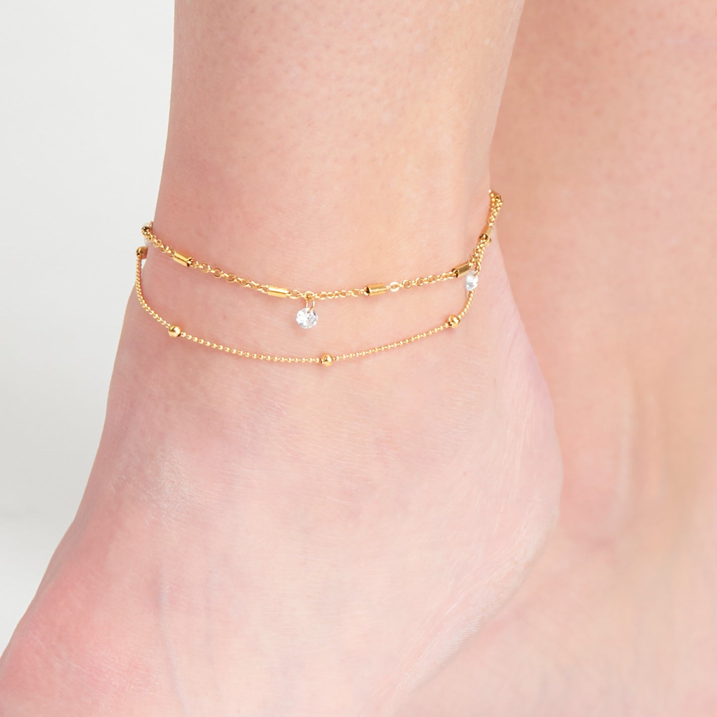 Narelle Waterproof Dainty Multi Row Anklet