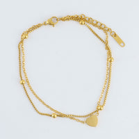 Narelle Waterproof Multi Row Heart Anklet
