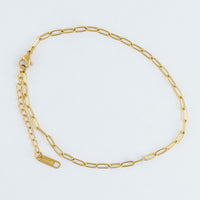 Narelle Waterproof Paperclip Anklet