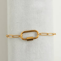 Narelle Waterproof Paperclip Chain Carabiner Bracelet