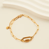 Narelle Waterproof Paperclip Chain Carabiner Bracelet