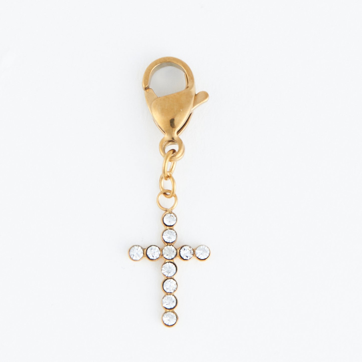 Narelle Waterproof Pave Cross Charm